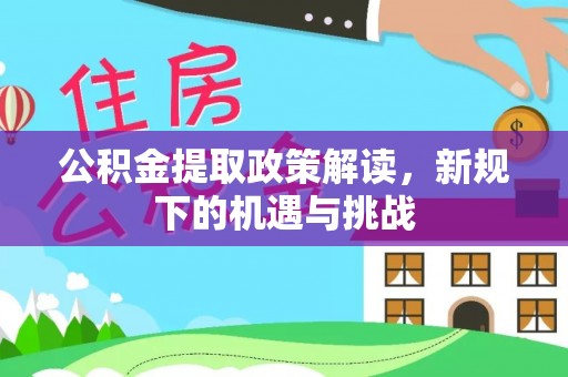 汉南公积金提取政策解读，新规下的机遇与挑战