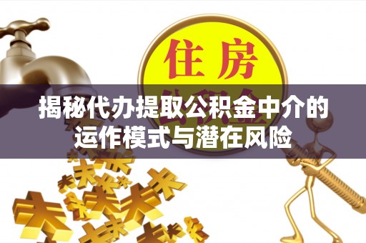 汉南揭秘代办提取公积金中介的运作模式与潜在风险