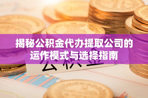 汉南揭秘公积金代办提取公司的运作模式与选择指南