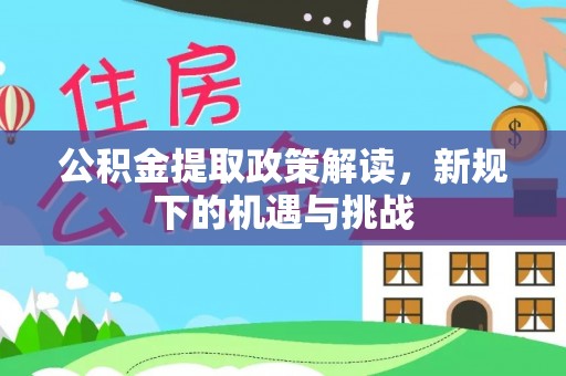 汉南公积金提取政策解读，新规下的机遇与挑战