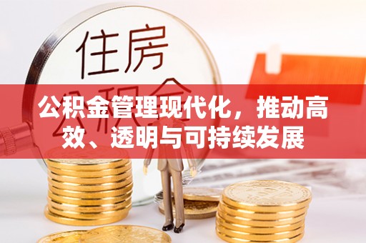 汉南公积金管理现代化，推动高效、透明与可持续发展