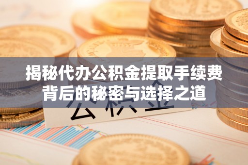 汉南揭秘代办公积金提取手续费背后的秘密与选择之道