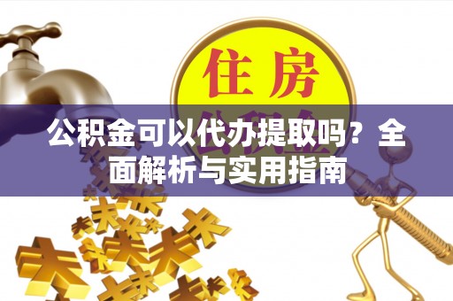 汉南公积金可以代办提取吗？全面解析与实用指南