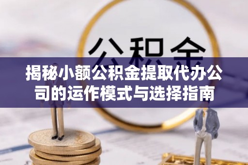 汉南揭秘小额公积金提取代办公司的运作模式与选择指南