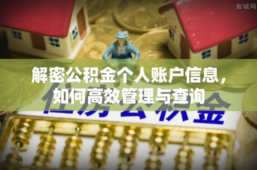 汉南解密公积金个人账户信息，如何高效管理与查询