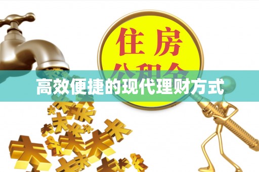 汉南高效便捷的现代理财方式