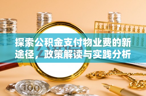 汉南探索公积金支付物业费的新途径，政策解读与实践分析
