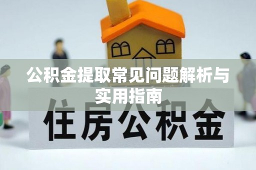 汉南公积金提取常见问题解析与实用指南