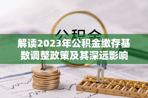 汉南解读2023年公积金缴存基数调整政策及其深远影响