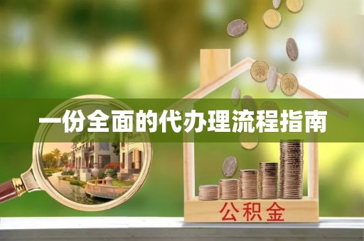 汉南一份全面的代办理流程指南